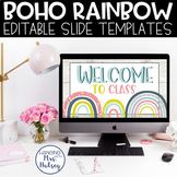 Boho Rainbow Google Slides Templates - Distance Learning