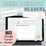 Boho Rainbow Headers for Google Forms | Editable