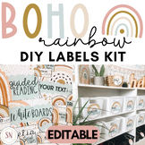 Boho Rainbow Labels | Editable