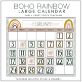 Large Calendar Set (Neutral Colors) | Boho Rainbow | Weath
