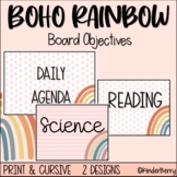 Boho Rainbow Learning Objectives | Bulletin Board | Object