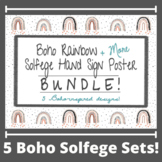 Boho Rainbow + MORE! Solfege Hand Signs Posters || Music C