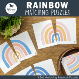 Boho Rainbow Matching Puzzles