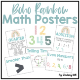 Boho Rainbow Math Posters