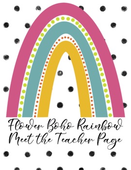 Preview of Boho Rainbow Meet the Teacher Bundle!