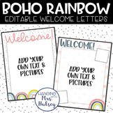 Boho Rainbow Meet the Teacher Welcome Letters