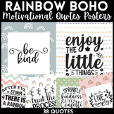Boho Rainbow Motivational and Inspirational Quotes Poster