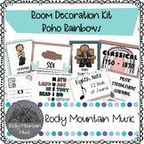 Boho Rainbow Music Classroom Decoration Kit