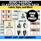 Boho Rainbow/ Neutral Classroom Decor Pack