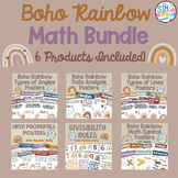 Boho Rainbow Neutral Color Themed Math Bundle **6 Products