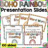 Boho Rainbow Neutral Digital Presentation Teaching Slide Deck