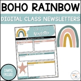 Boho Rainbow Newsletter | Boho Newsletter Template FREEBIE