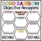 Boho Rainbow Objective Hexagons - Focus Wall - (Oh Happy Day)