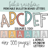 Boho Rainbow PRINTABLE Bulletin Board Letters
