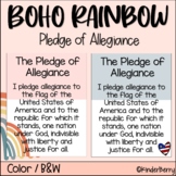 Boho Rainbow Pledge of Allegiance Posters