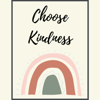 Choose Kindness | Free Download | Boho Rainbow by Schoolhouse Charm