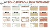 Boho Rainbow Powerpoint Slides Templates-40 Editable Pages