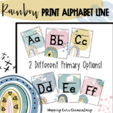 Boho Rainbow Primary Print Alphabet Posters | Modern Class