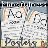 Boho Rainbow Print Mindfulness Alphabet Posters