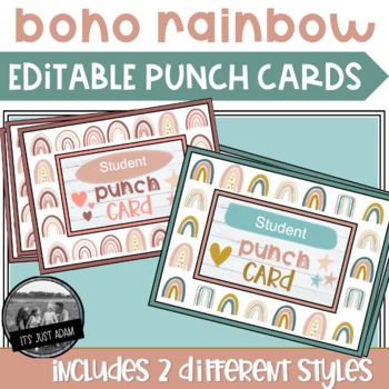 Behavior Punch Cards - Classroom Management - Editable