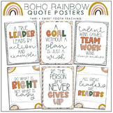Boho Rainbow Quote Posters (Neutral Colors)
