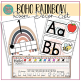 Boho Rainbow Room Decor/resource/number line/alphabet/word