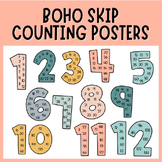 Boho Rainbow Skip Counting Posters | Math Fluency | Multip
