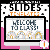 Boho Rainbow Slides Templates | Daily Agenda Slides | Digi