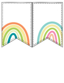 Boho Rainbow Small Banner classroom decor pennant celebrat