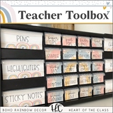 Boho Rainbow TEACHER TOOLBOX | EDITABLE