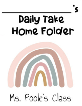 Preview of Boho Rainbow Take Home Folder Cover (4 options)