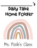 Boho Rainbow Take Home Folder Cover (4 options)