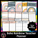 Boho Rainbow Teacher Planner
