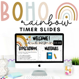 Boho Rainbow Powerpoint Timer Slides