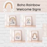 Boho Rainbow Welcome Signs| Set of 4 | Class Decor | Class