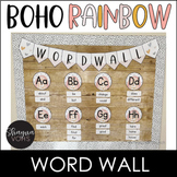 Word Wall - Boho Rainbow Classroom - Editable Word Wall - 