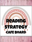 Boho Rainbows Neutral Reading Strategy CAFE Board