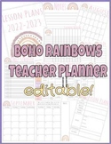Boho Rainbows Teacher Planner | 2023-2024 Teacher Binder &