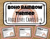 Boho Rainbows Themed Voice Level Posters | Voice Level Pos