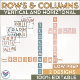 Boho Rows, Columns, Vertical, and Horizontal Cards 100% Editable