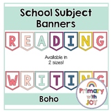 Boho School Subject Banners | Oh Happy Day Colors