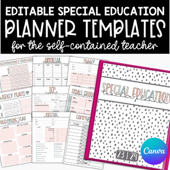 Preview of Boho Self Contained Special Education Planner, Caseload Management, IEP Prep