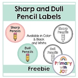 Boho Sharp and Dull Pencil Labels | Oh Happy Day Colors | 