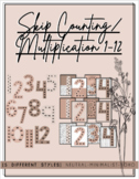 Boho Skip Counting/ Multiplication Number Display | Minima