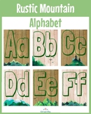 Boho Soft Green Mountain Rustic Alphabet