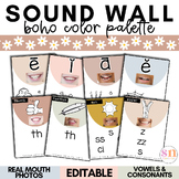Boho Sound Wall With Real Mouth Pictures | Vowel Valley | 
