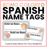 Boho Spanish Name Tags | Me Llamo Boho Themed Name Plates