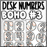 Boho (Style 3) - Desk/Table Numbers | Classroom Seating Or