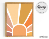 Boho Sun rays print, Retro Sunburst Print, Printable Wall 