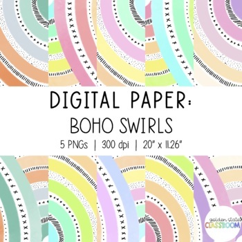 Preview of Boho Swirls Wallpaper & Slide Backgrounds